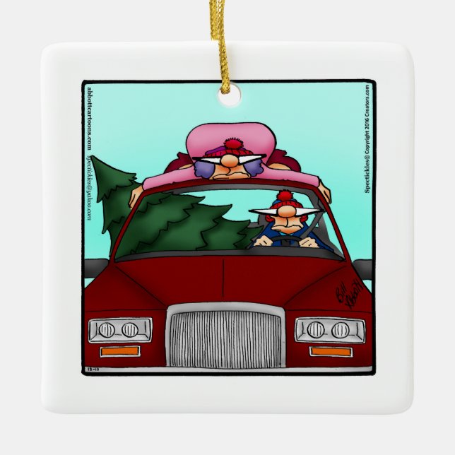 Hilarious Christmas Humor Ornament (Front)