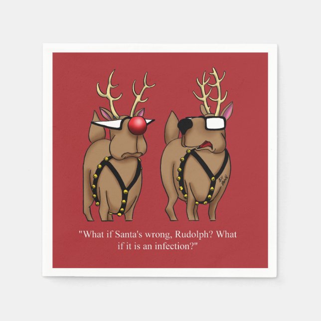 Hilarious Christmas Humor Party Napkins (Front)