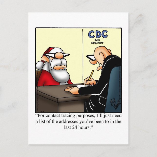 Hilarious Christmas Humor Postcard (Front)