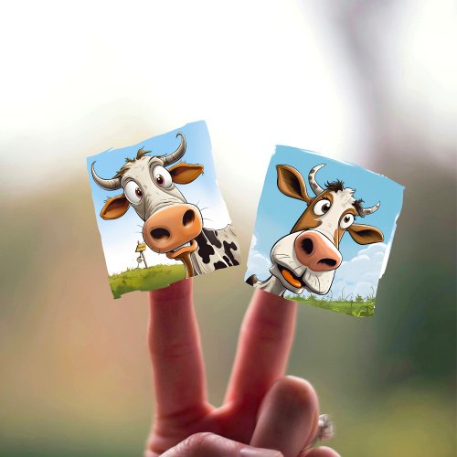 Hilarious Cow Expressions Custom_Cut Vinyl Sticker