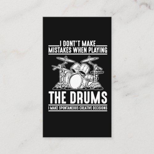 Hilarious Drumming Musician Percussion Drum Player Business Card