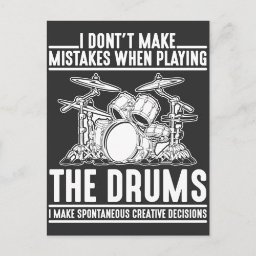 Hilarious Drumming Musician Percussion Drum Player Postcard