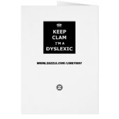 Hilarious dyslexic cards (Back)