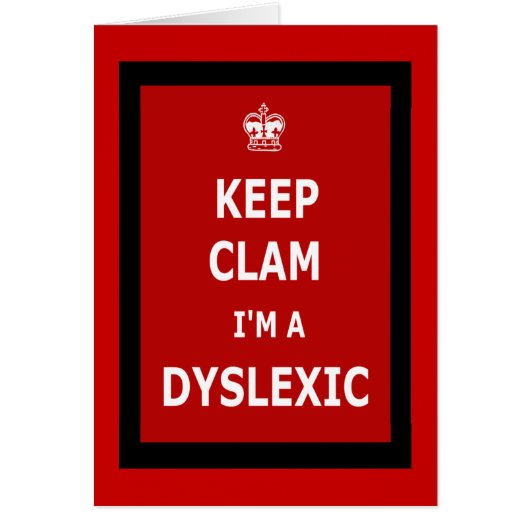 Hilarious dyslexic cards (Front)