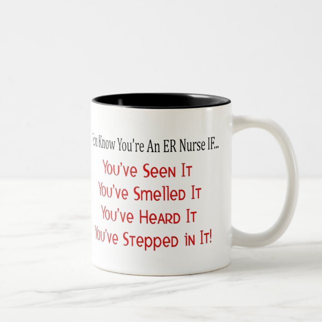 Hilarious ER Nurse Gifts Two-Tone Coffee Mug (Right)