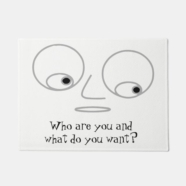 Hilarious Face Design Rude Doormat (Front)