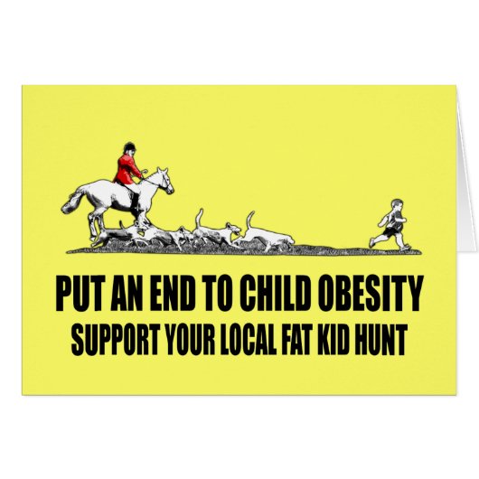 Hilarious fat kid cards (Front Horizontal)