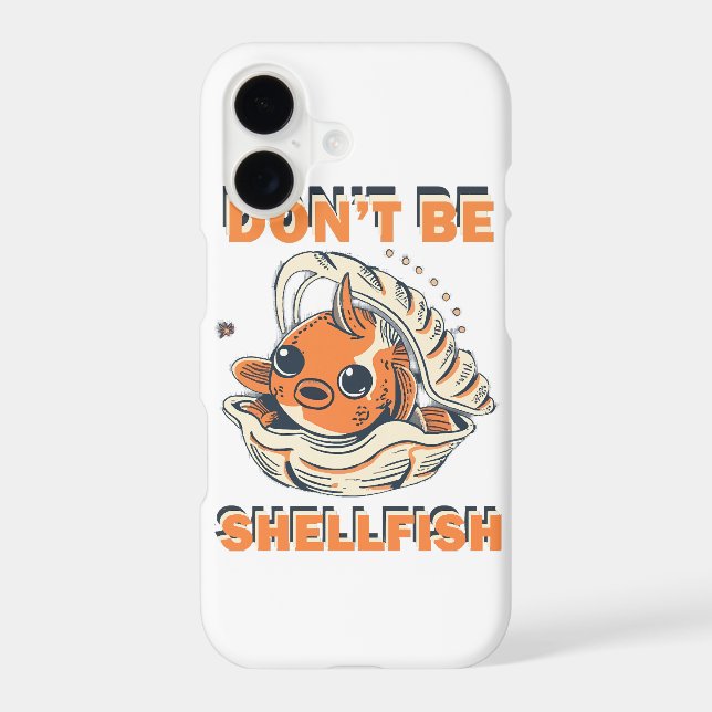 Hilarious Fish in a Shell Art Iphone Case (Back)