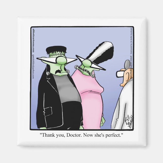 Hilarious Frankenstein Monster Humor Magnet (Front)