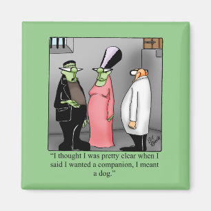 Hilarious Frankenstein Square Magnet
