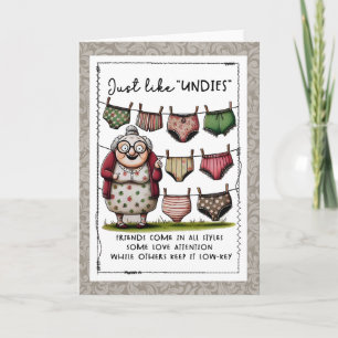Hilarious Friends Come In All Styles Old Woman Card