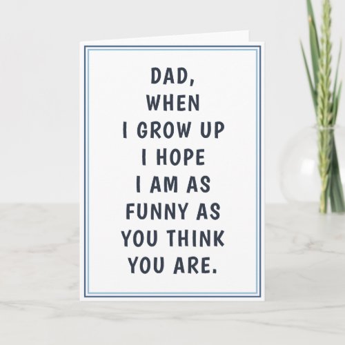 Hilarious Funny Dad Jokes Birthday Fathers Day Card