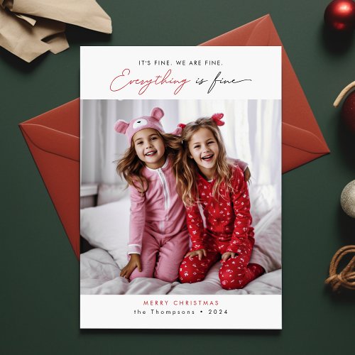 Hilarious Funny Family Christmas Kids Photo Holiday Card