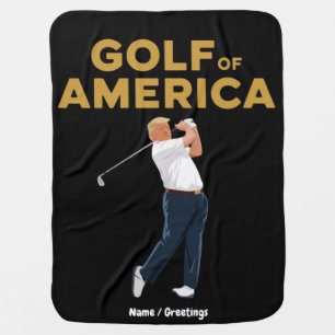 Hilarious Funny Golf of America Meme Trump Pun Baby Blanket