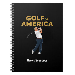 Hilarious Funny Golf of America Meme Trump Pun Notebook