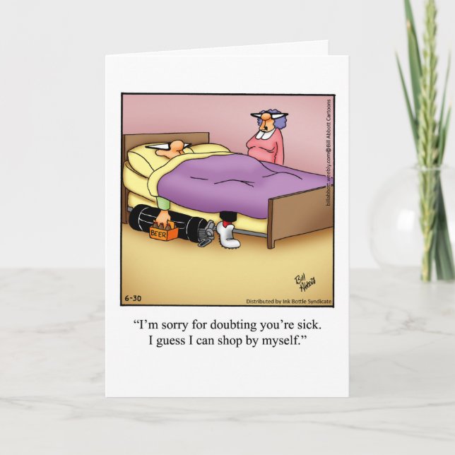 Hilarious Golf Humor Birthday Greeting Card (Front)