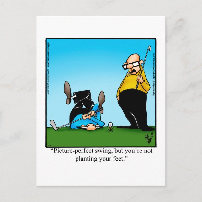 Hilarious Golf Humor Postcard (Front)