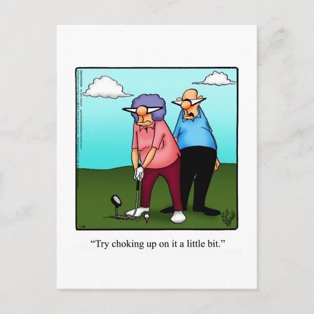 Hilarious Golf Humor Postcard (Front)