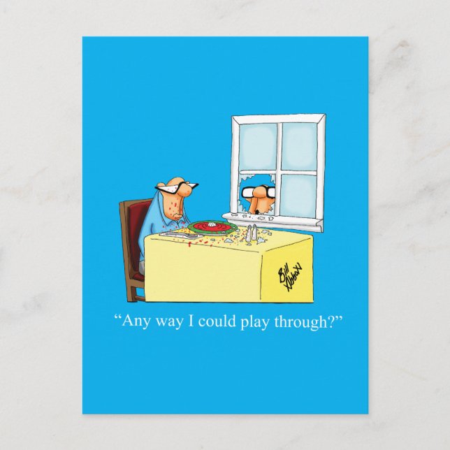 Hilarious Golf Humor Postcard (Front)