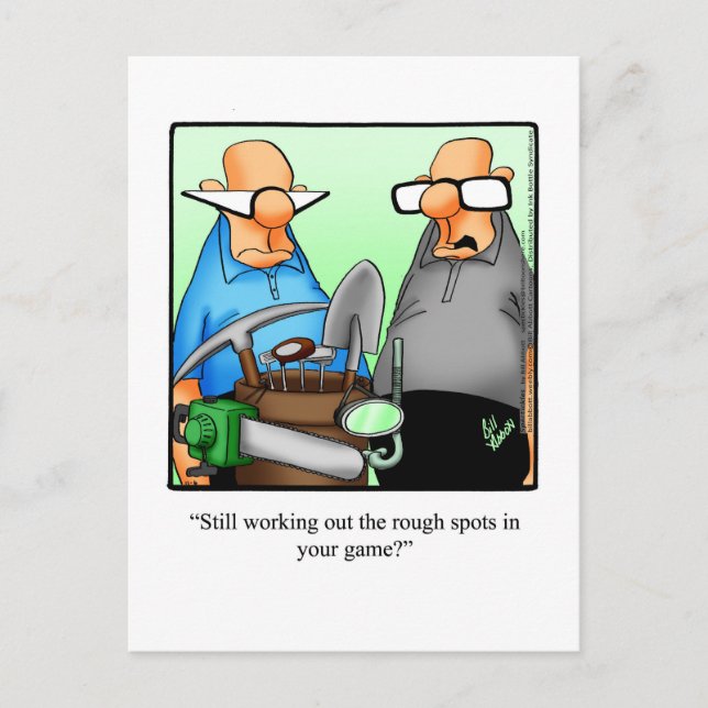 Hilarious Golf Humor Postcard (Front)