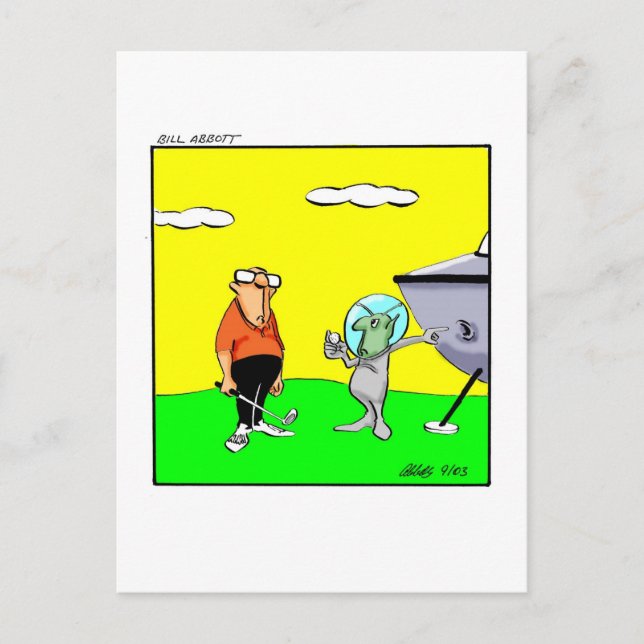 Hilarious Golf Humor Postcard (Front)