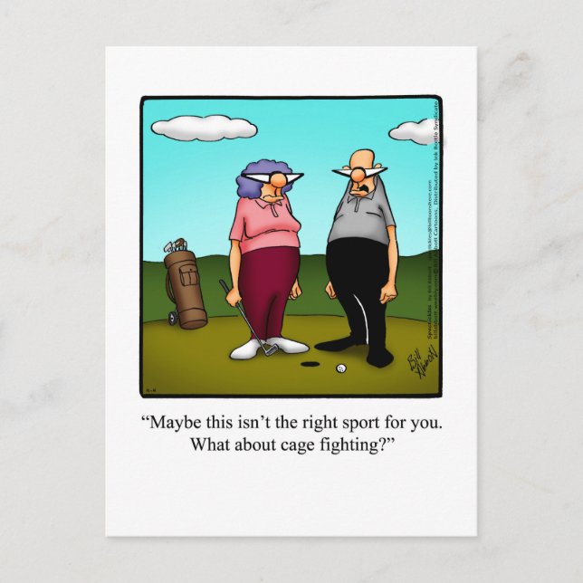Hilarious Golf Humor Postcard (Front)