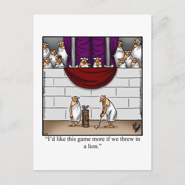 Hilarious Golf Humor Postcard (Front)