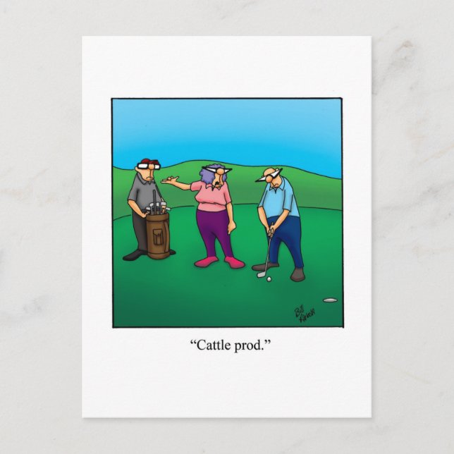 Hilarious Golf Humor Postcard (Front)