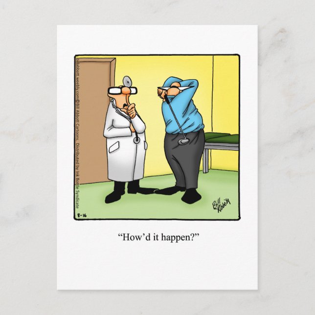 Hilarious Golf Humor Postcard (Front)