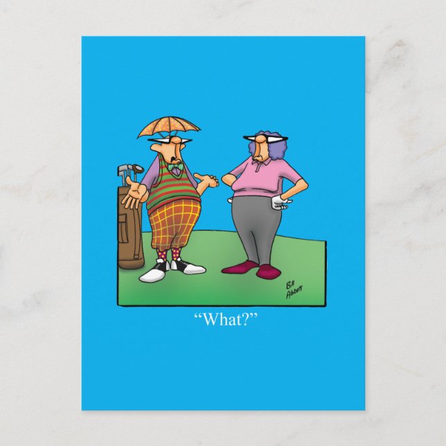 Hilarious Golf Humor Postcard (Front)