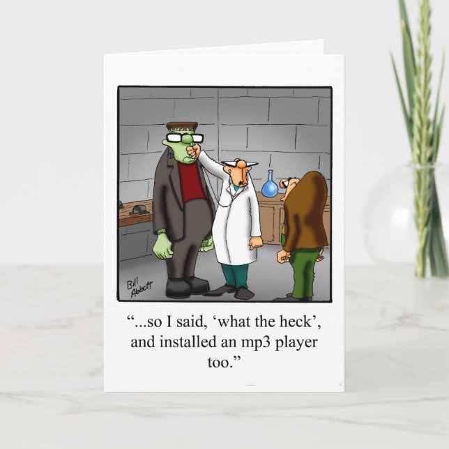 Hilarious Halloween  Humor Greeting Card (Front)