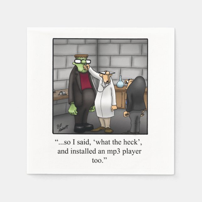 Hilarious Halloween Humor Party Napkins  (Front)