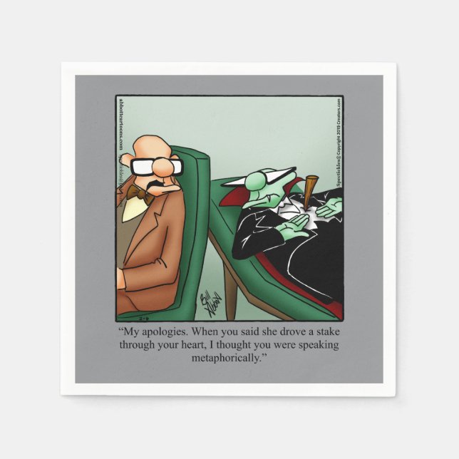 Hilarious Halloween Humor Party Napkins  (Front)