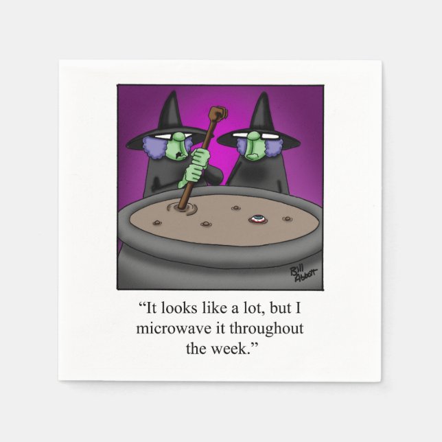 Hilarious Halloween Humor Party Napkins  (Front)