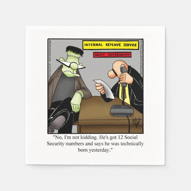 Hilarious Halloween Humor Party Napkins  (Front)