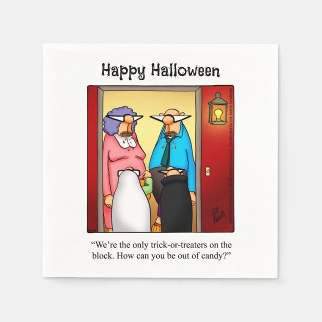 Hilarious Halloween Humor Party Napkins  (Front)