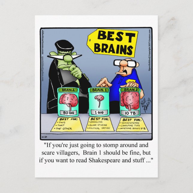 Hilarious Halloween Humor Postcard (Front)