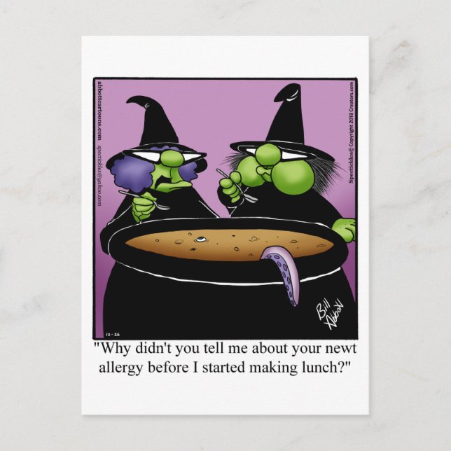 Hilarious Halloween Humor Postcard  (Front)