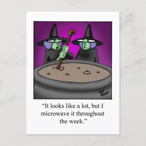 Hilarious Halloween Humor Postcard