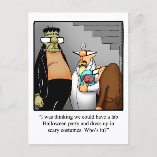 Hilarious Halloween Humor Postcard 