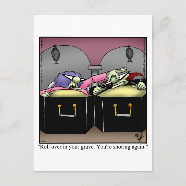 Hilarious Halloween Humor Postcard (Front)