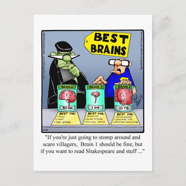 Hilarious Halloween Humor Postcard  (Front)