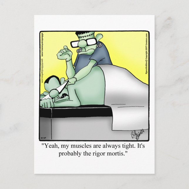 Hilarious Halloween Humor Postcard (Front)