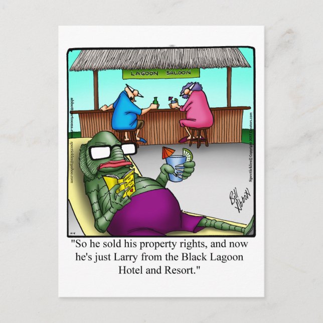 Hilarious Halloween Humor Postcard (Front)