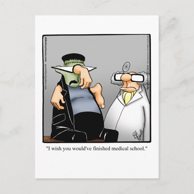 Hilarious Halloween Humor Postcard (Front)