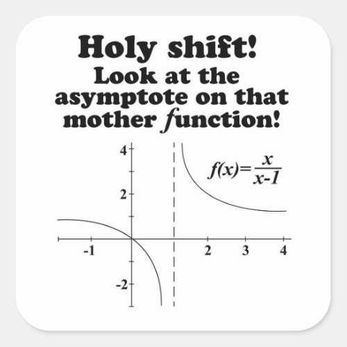 Hilarious Holy Shift Math Joke Sticker