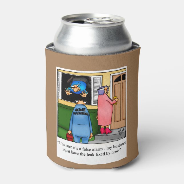 Hilarious Husband / Plumber Humor Can Cooler (Can Front)