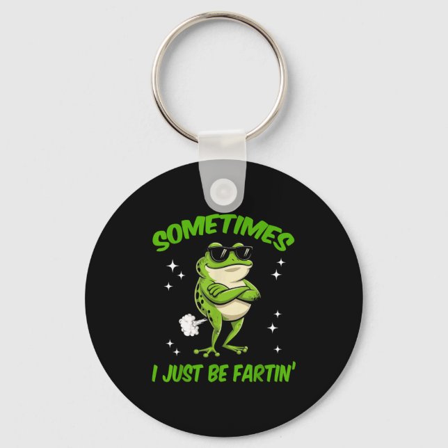 Hilarious I Frog Sometimes Embarrassing Just Farti Keychain (Front)