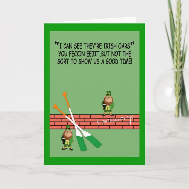 Hilarious Irish birthday Card (Front)