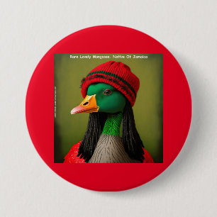 Hilarious Jamaican Reggae Mongoose Canada Goose Button